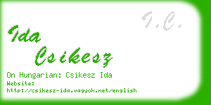 ida csikesz business card